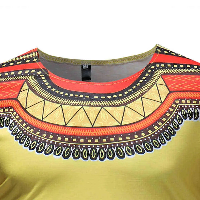 African Dashiki -print T -shirt Homme 2022 mode korte mouw mannen Afrikaanse kleding hiphop streetwear casual mannen t shirt xxxl l220704