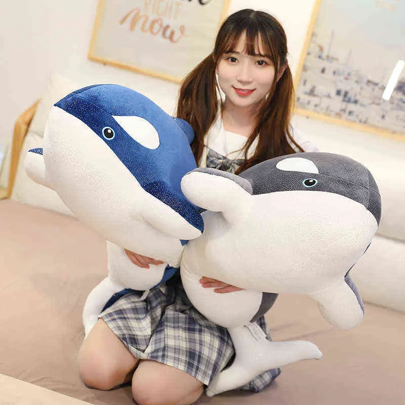 Pc Cm Creative Bite Shark Hugs Mignon Océan Baleine Oreiller Rempli Doux Sommeil Cadeau D'anniversaire Pour Les Enfants J220704