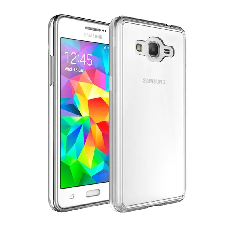 Étuis transparents en TPU/PC pour Samsung Galaxy J2 Prime/Grand G5308, housse résistante aux rayures et aux chocs, sac de téléphone à coussin d'air