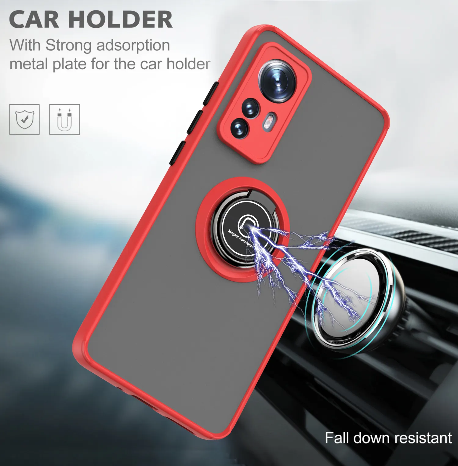Car Magnetic Ring Holder Phone Cases For Xiaomi Mi 12X 12 Pro Redmi 10 Note 11 11S TPU Bumper Cover Poco M4 X4 Stand