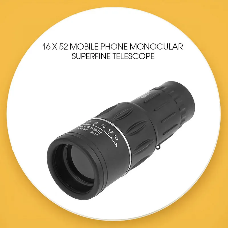 16X52 Dual Focus Monocular Telescope Hunting Spotting Upgrade Handheld for Tourism Sightseeing Concerts Fishing Sailing 220718