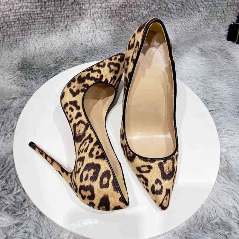 NoEnName Null Leopard print suede women's shoes sexy party and wedding shoes 12cm Party high heels SM cross dressing room T220730