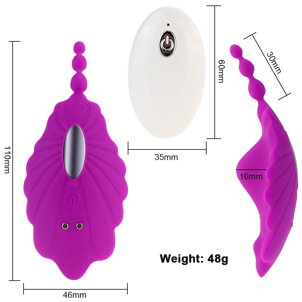 Indossabile Panty Vibratore Clitoride Giocattoli sexy le donne Stimolazione del punto G telecomando Adorime Massaggiatore della vagina ricaricabile