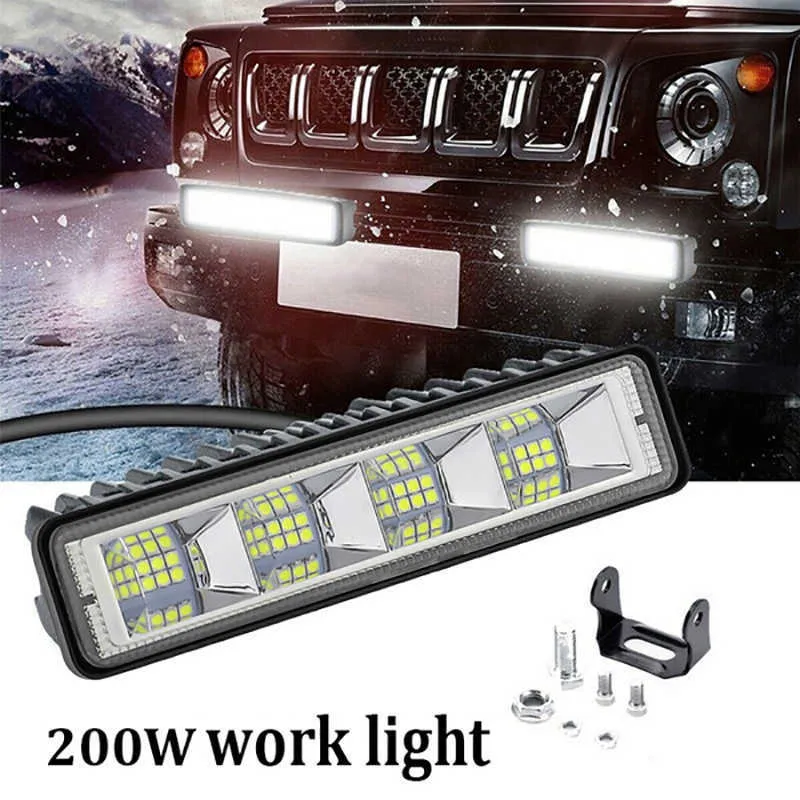 2 adet Güçlendirme Lambası 6 inç LED Düz Çalışma Işık Spot Işın Bar Araba SUV LED Offroad Sürüş Sis Lambaları