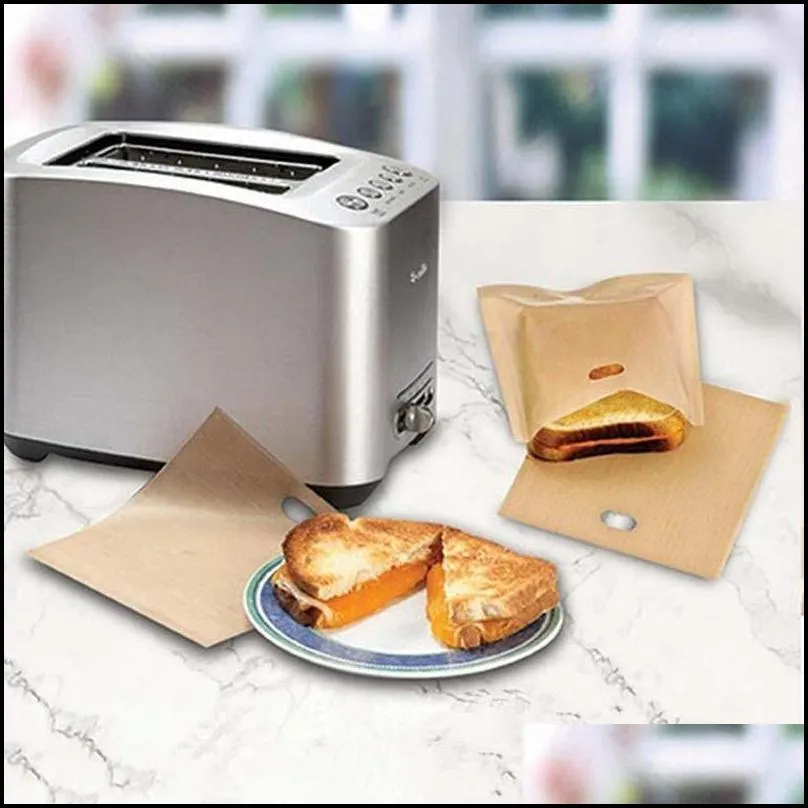toaster bags grilled cheese sandwiches bags reusable non-stick toaster bags bake toast bread bag toast microwave heating bh3058 tqq