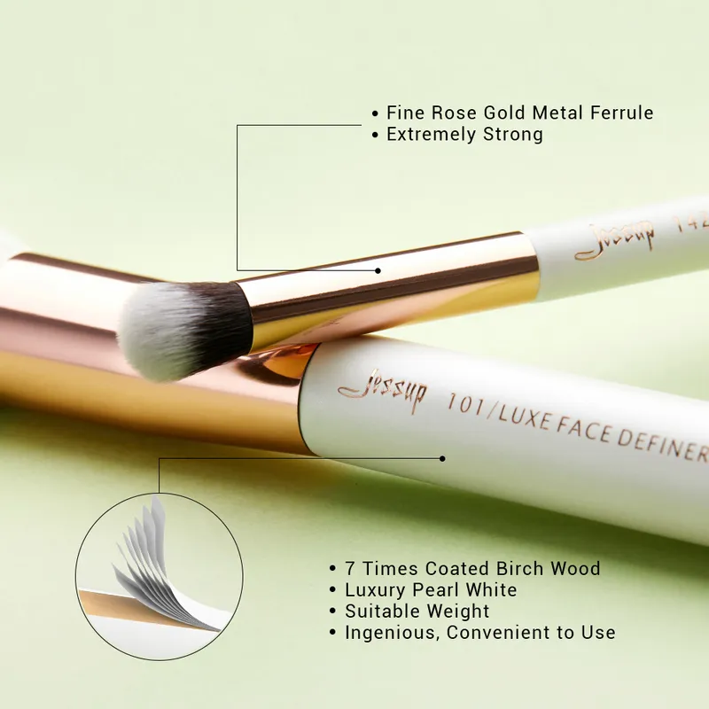 Jessup Brushes فرش المكياج المحترفة إعداد Make Up Brush Tool Foundation Powder Defener Tader Liner 220722