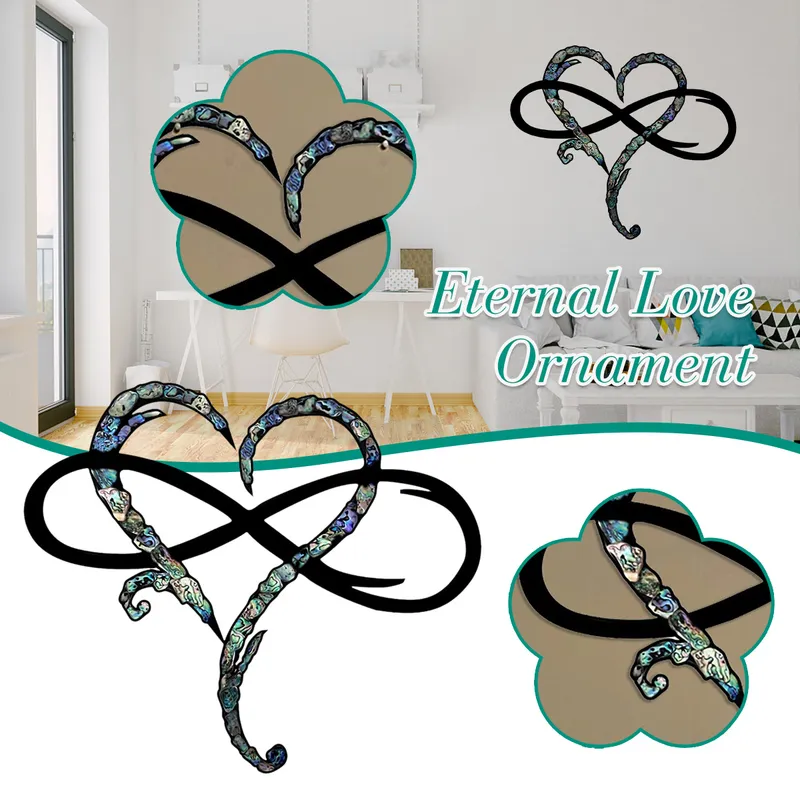 Décoration murale en métal Design unique mur Art Room Eternal Love Infinite Heart Iron Interior 220607