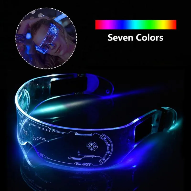 NEW LED Luminous Glasses Electronic Visor Glasses Light Up Glasses Prop For Festival KTV Bar Party Performance Children Adult
