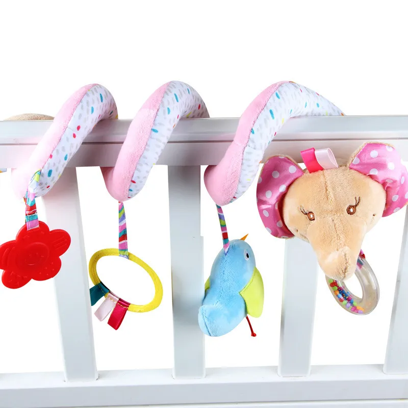 Baby Rattles Mobiles Educational Toys For Children Activity Spiral Crib Toddler Bed Bell Baby Playing Kids Stroller Hanging Doll 220531