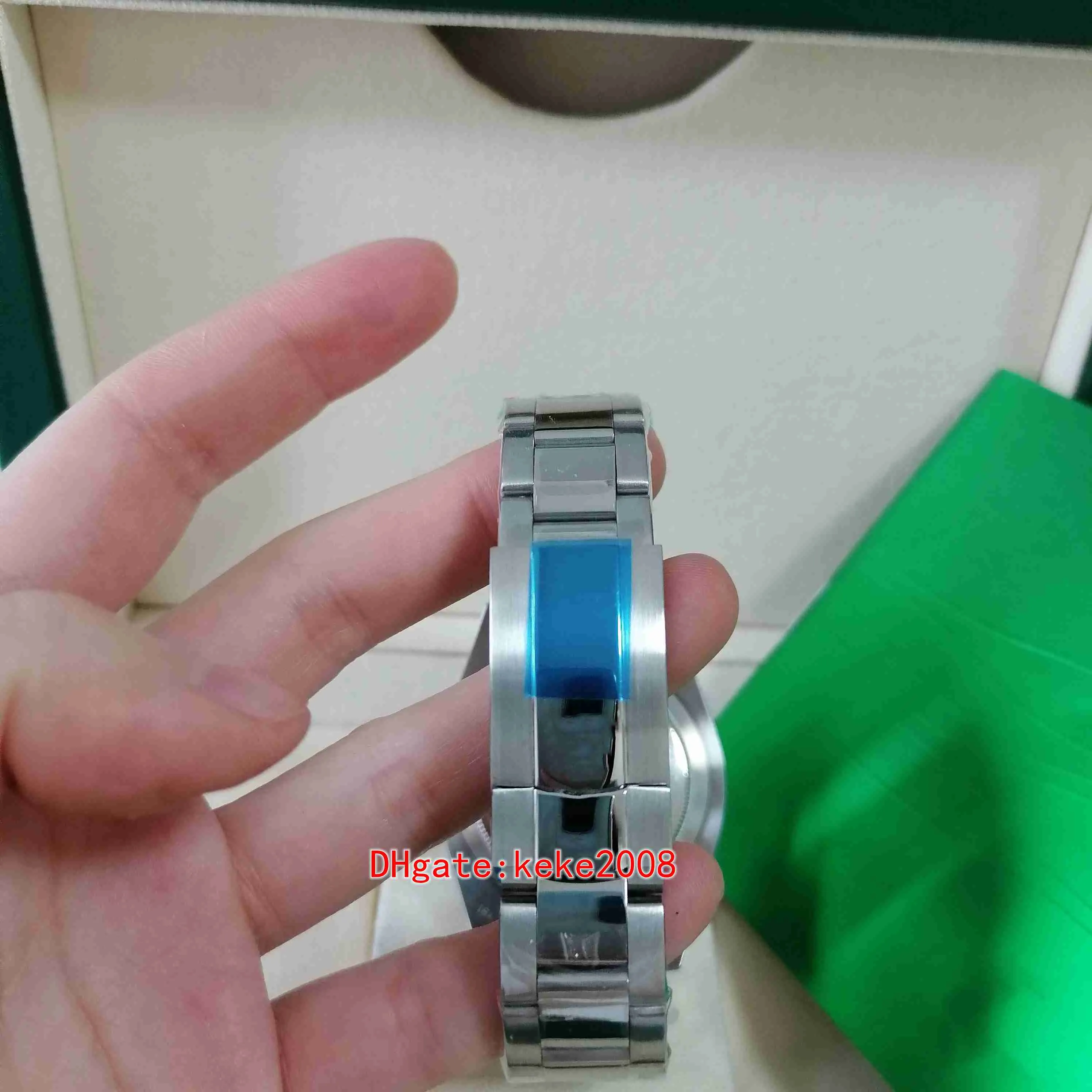 Excelente relógio masculino de alta qualidade relógios de pulso 326934 42mm aço inoxidável mostrador azul luminescente automático mecânico masculino topselli186o