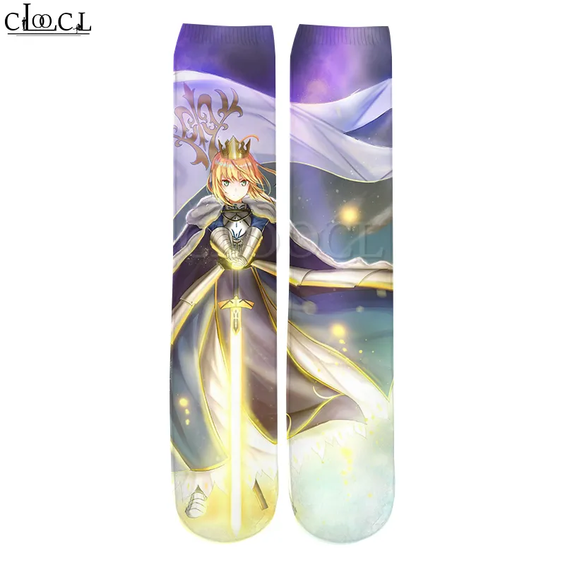 Est Anime Sword Art Online 3D-gedruckte Mode Herren Allmatch Harajuku Verkauf gerade Socken 220617