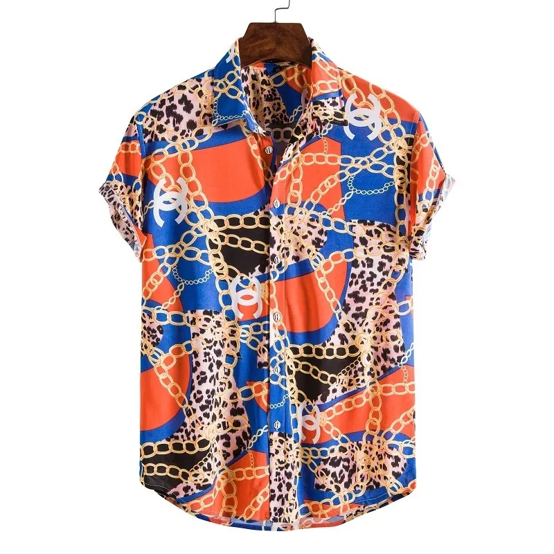 Chemises à manches courtes pour hommes pour hommes Social Luxury Man Designer Clothes Hawaiian Fashion Elegant Classic Fashion 220323