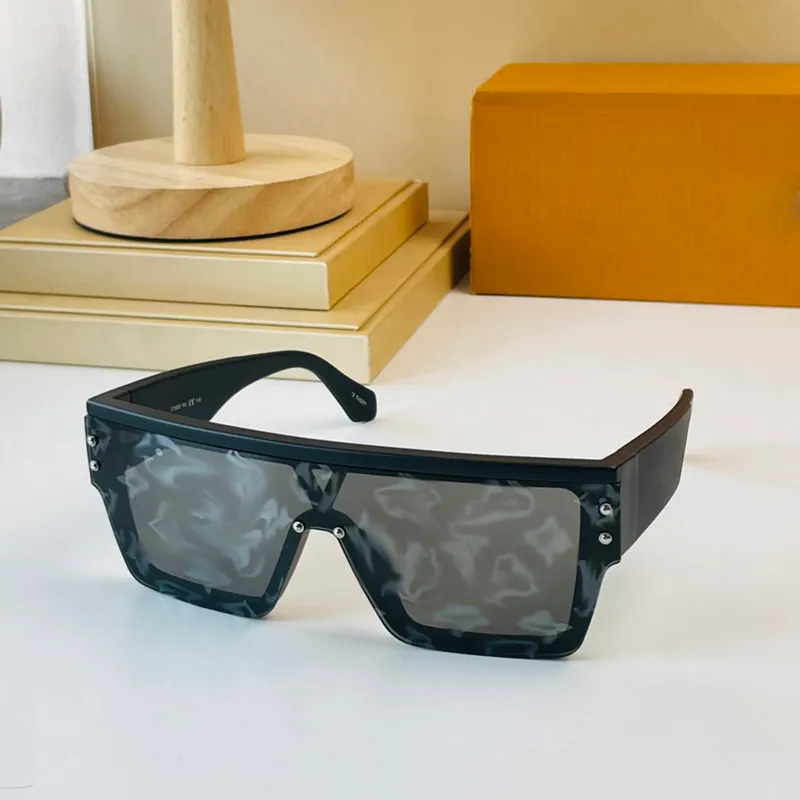 Man Tasarımcı Güneş Gözlüğü Erkekler Siyah veya Beyaz Asetat Çerçeve Eğimli Ön Z1502E Li306R boyunca lens desenlerine kazınmış harflerle