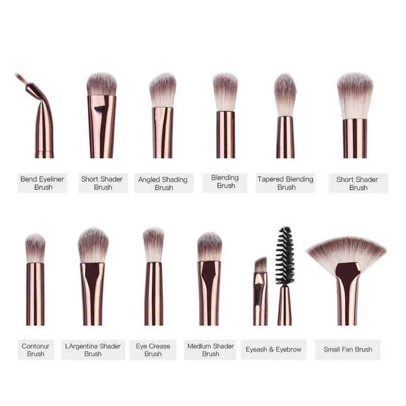 NXY Makeup Brushes Pro 3 5 12 st set Eyeshadow Eyeliner Eyelash Eyebrow Brush Beauty Make Up Blandning Verktyg Maquiagem 0406