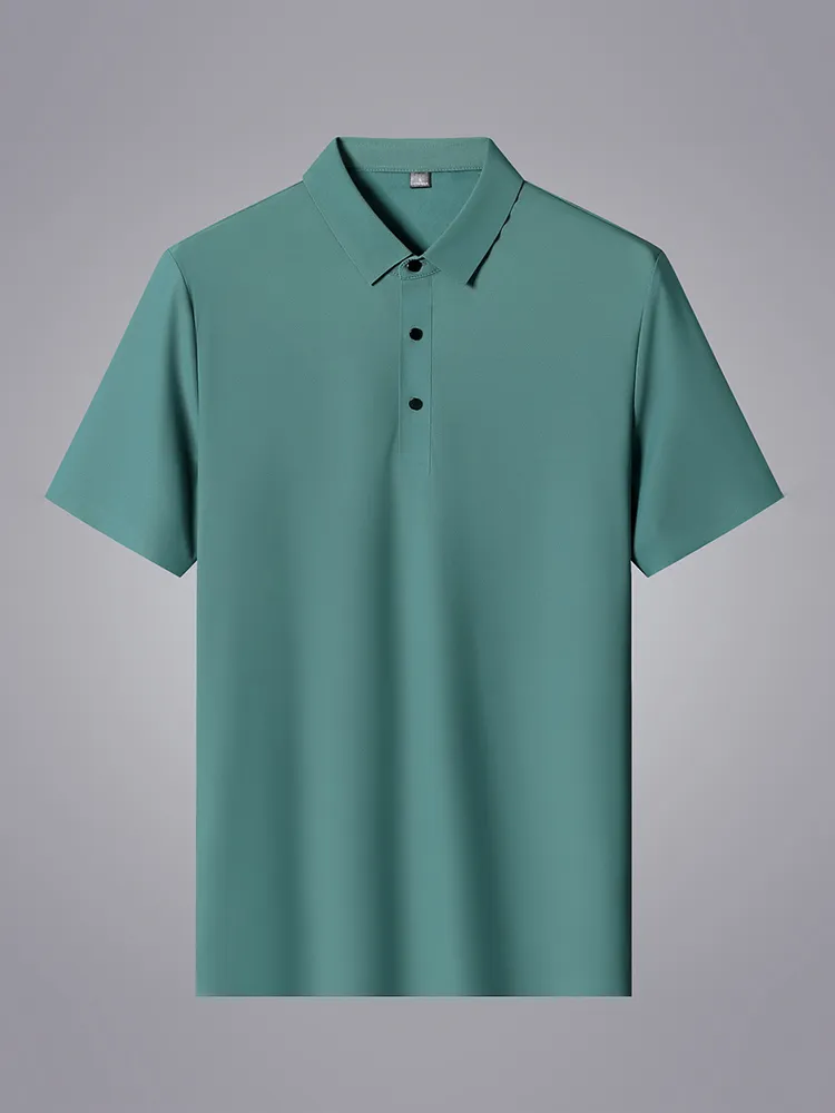 Summer Men Men Shirts Polo Classic Short Slave Tee respirável resfriamento rápido seco de nylon póos de golfe camiseta plus size 8xl 220614