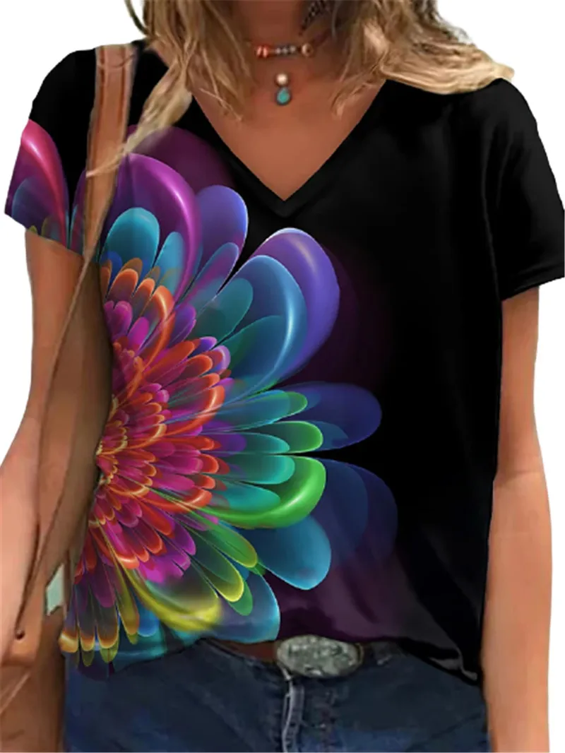 女性ファッションTシャツ夏の半袖カジュアルトップバタフライハイストリートティー5xlプラスサイズの女性服ル​​ーズTシャツ220615