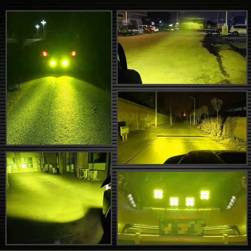 Ensemble auxiliaire de phare antibrouillard LED pour motos, pour tout-terrain, 4X4, 4WD, ATV, SUV, phare de voiture avec interrupteur