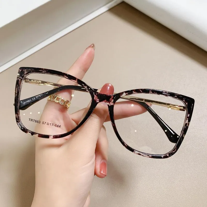 Okulary przeciwsłoneczne vintage ponadgabarytowe szklanki przeciw niebiesko -lekkie do czytania retro marka dużych okularów damski