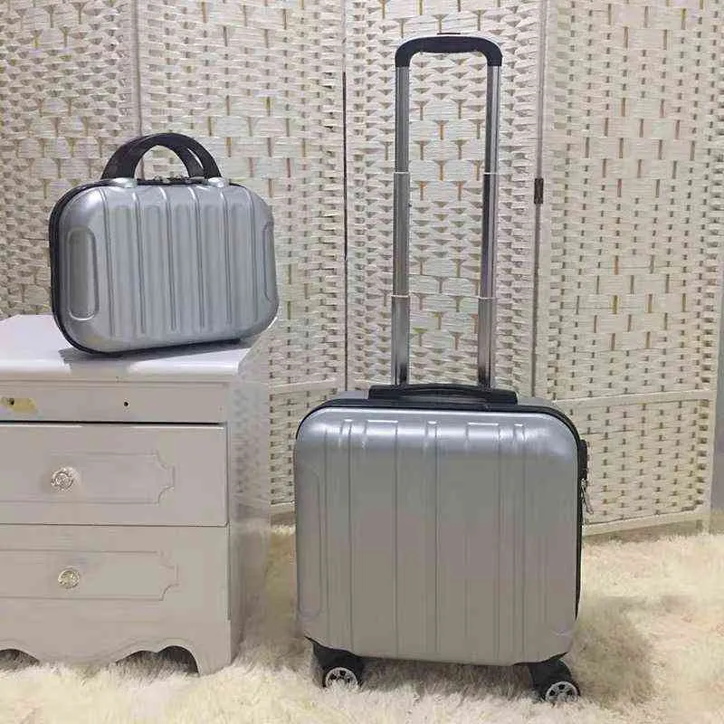 Inch Travel Suitcase Set Cabin Trolley Bagage Bag Rolling Spinner Wheels Female Fashion Hand J220707