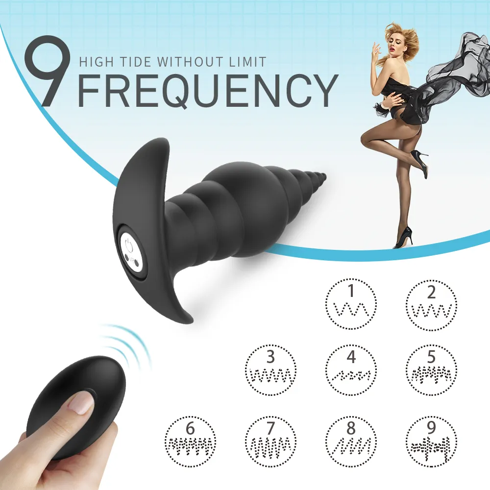 Butt Pluggen Dildo Vibrator 9 Modi Prostaat Massage met Afstandsbediening Anale Plug G-spot Stimulator Volwassen sexy Speelgoed voor Man Vrouw