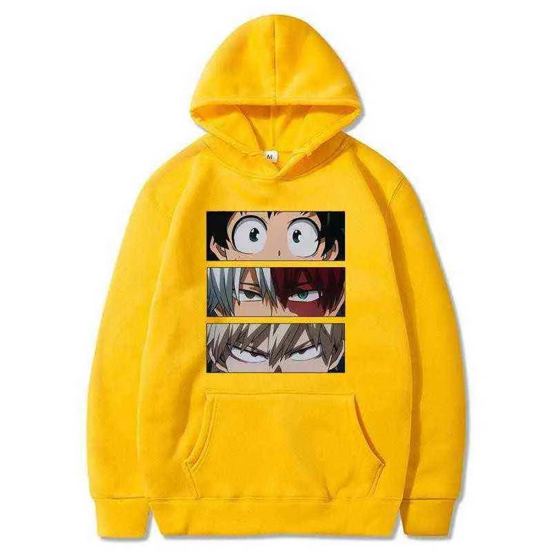 Japan Anime My Hero Academia Men Women's Oversized Hoodie Autumn Casual Pullover Hoodies Fashion Sweatshirts Hip Hop Streetwear G220429