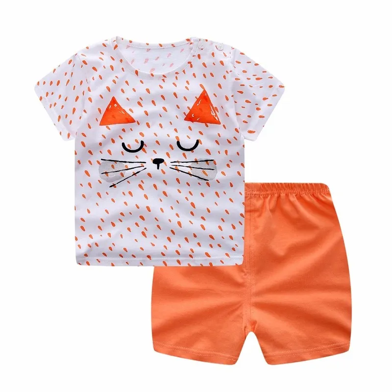 Dessin animé bébé ensembles enfant en bas âge enfants Sport vêtements enfants vêtements garçons filles été T-shirts + Shorts Costumes 220507