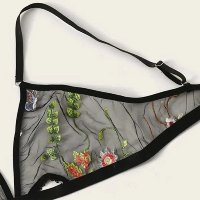 Nuovo designer Plus size donne sexy lingerie trasparente bralette set di biancheria intima in pizzo e set di mutandine Sutia reggiseno vs ropa interno