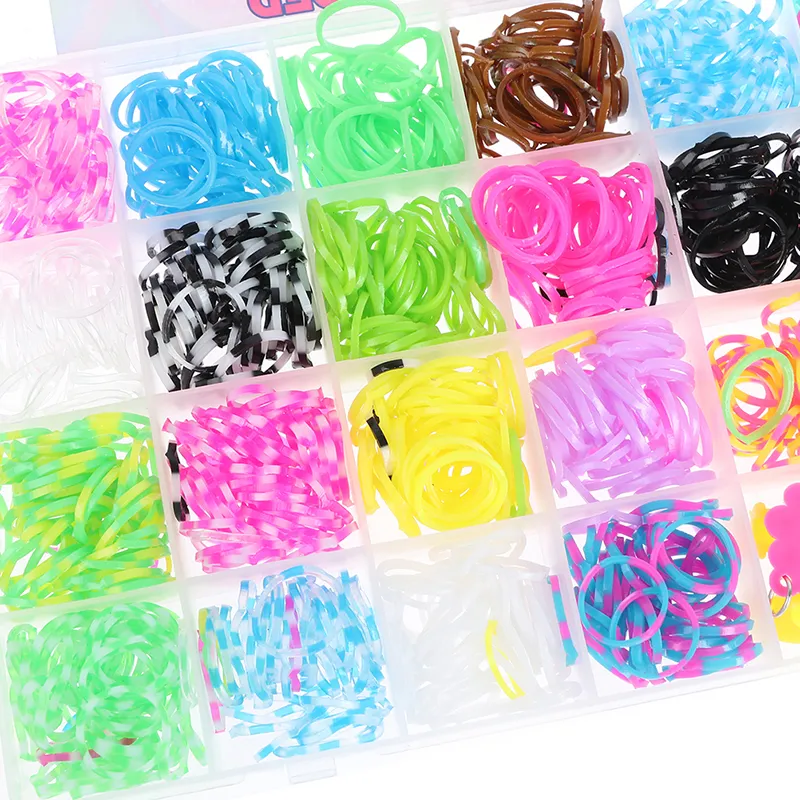 Elastic Rubber Loom Bands Diy Tool Set Weave Machine Goma Bracelet Handicraft Kit Girl Girt Kids Toys for Children 7 8 10 anos 220608