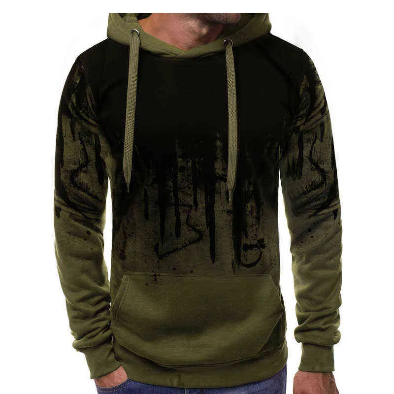 Nieuwe Mannen Truien Toevallige Sweater Mode Afdrukken Herfst En Winter Lange Mouwen Hooded Jassen Sweatshirts Jas MY751 L220730