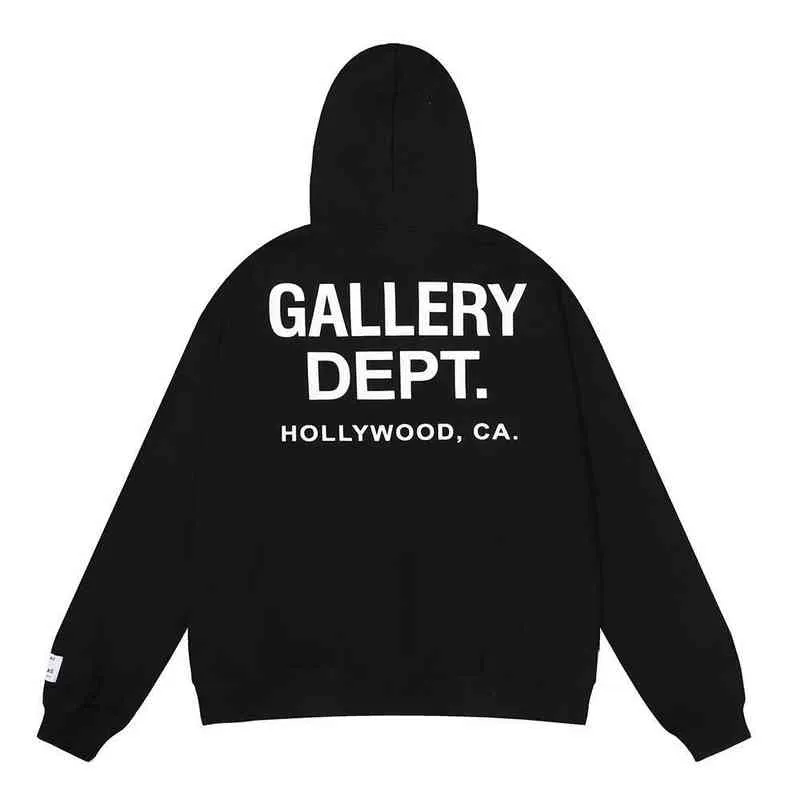 Американские толстовки с капюшоном Man Galleryes Dept Sweater Свитера 2023 Модная толстовка с капюшоном в Лос-Анджелесе Эксклюзивный хлопковый махровый махровый 7FHM с принтом высокой плотности