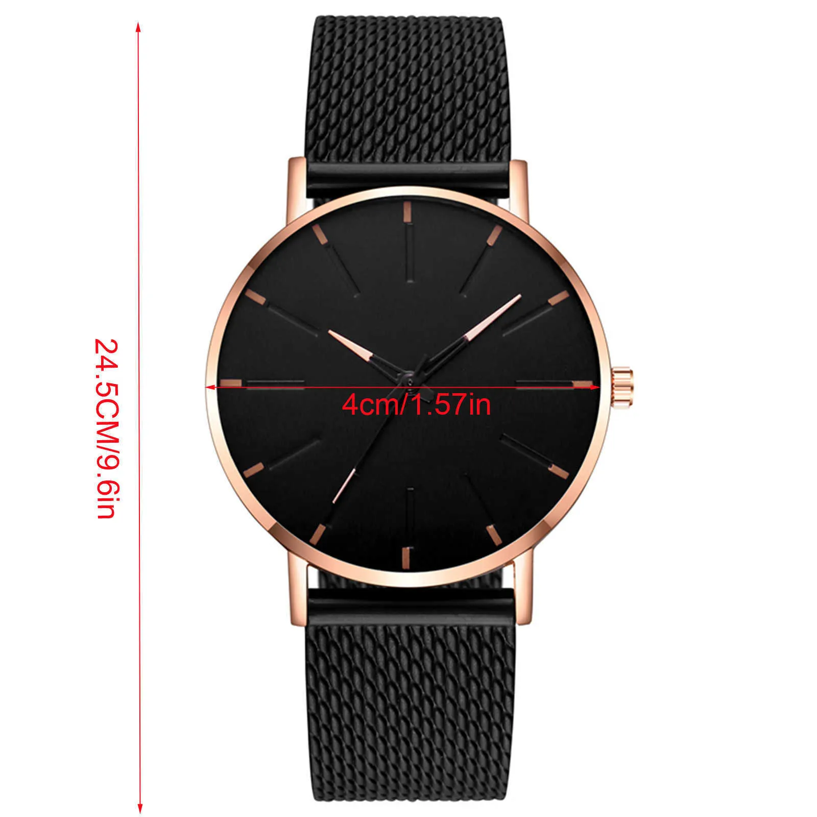 Quartz Watch Simple Harajuku Style Stainless Steel Strap for Men Fashion Casual Business Wristwatch Drop Ship