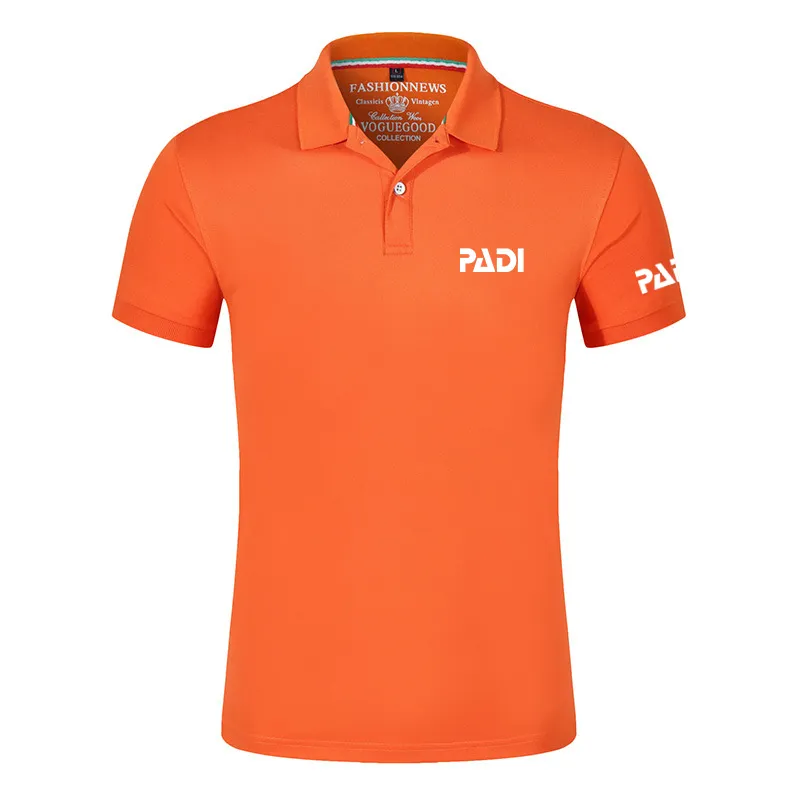 Scuba driver Padi Polo Shirts Mangas cortas para hombre Tops de algodón para hombre Personalizar camisetas Camisetas 220620