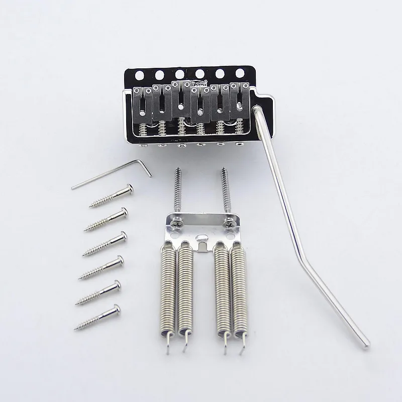 Electric Guitar Tremolo System Bridge Steel Saddle Steel Block  Nickel 