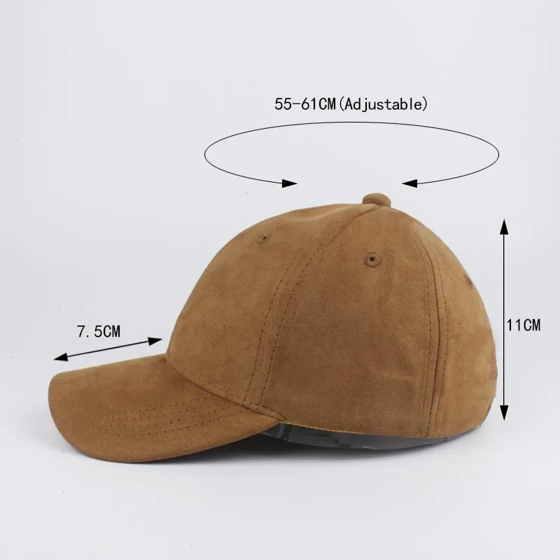 Dad -hoeden voor vrouwen en mannen unisex zachte suede honkbal cap casual solide kleur sport hoed verstelbaar ademende280p