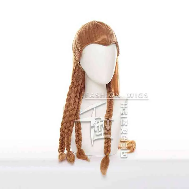 Game Genshin Impact Ataloy Cosplay Wig X Horizon Zero Dawn Linkage Character Anime Cosplay Wig Braided Hair Rollspelande rekvisita H220513