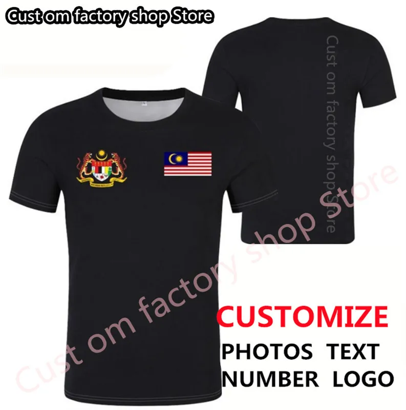 MALAISIE t-shirt bricolage gratuit sur mesure nom numéro mys t-shirt drapeau de la nation mon malais malaisien pays collège imprimer p o vêtements 220620