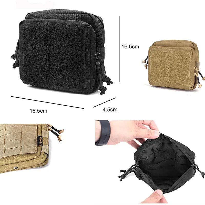 Military Tactical Gear Utility Map Admin Pouch Outdoor EDC Tool Molle Bag Organizer Waist Pack Hunting Accessories Molle Pouch 220521