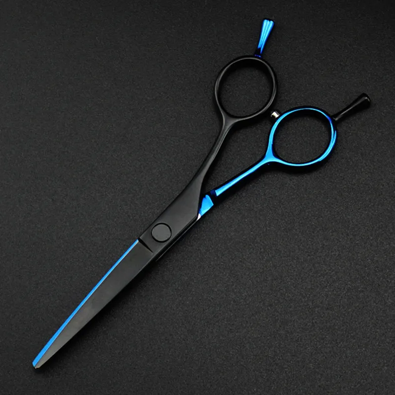 Professional Japan 440C 5.5 '' BlueBlack Nożyczki do cięcia Włosów Fryzjerski Nożyce Fryzjer Fryzjer 220317