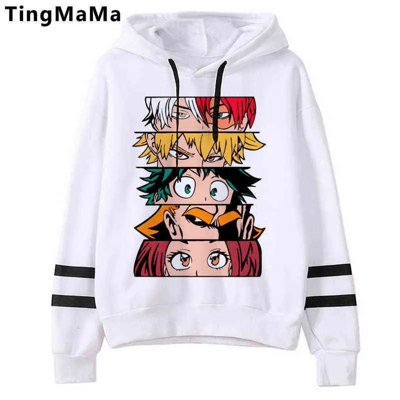 Anime giapponese My Hero Academia Felpe con cappuccio da uomo Kawaii Harajuku Shoto Todoroki Grafica Streetwear unisex Dabi Felpe uomo Y220713