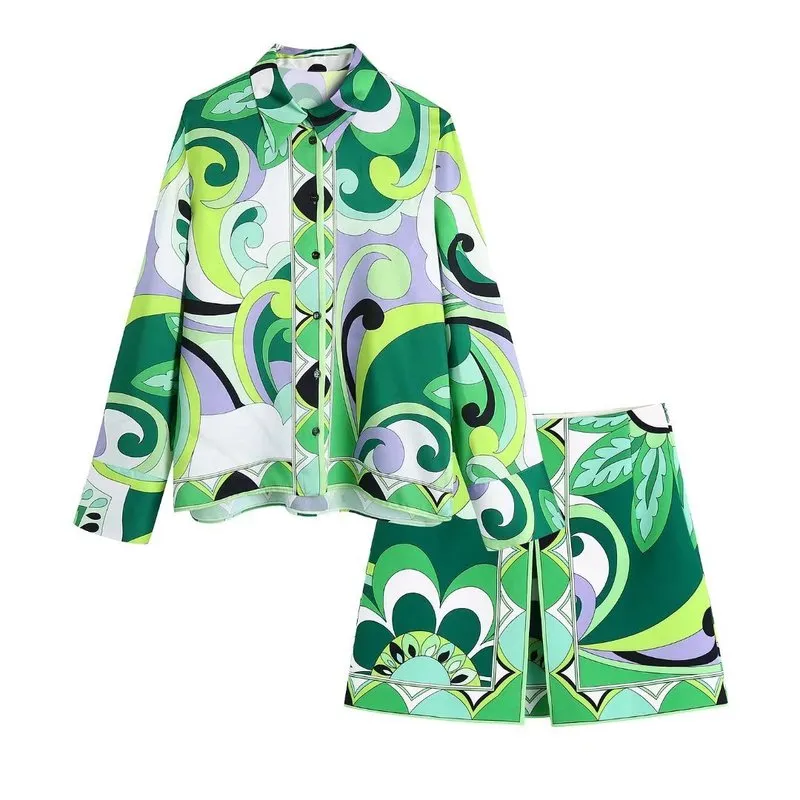 Zevity Women Vintage Contraving Conter Totem Graffiti Print Putons Shirt Female Retro Kimono Bluse Blusas Tops LS507 220513