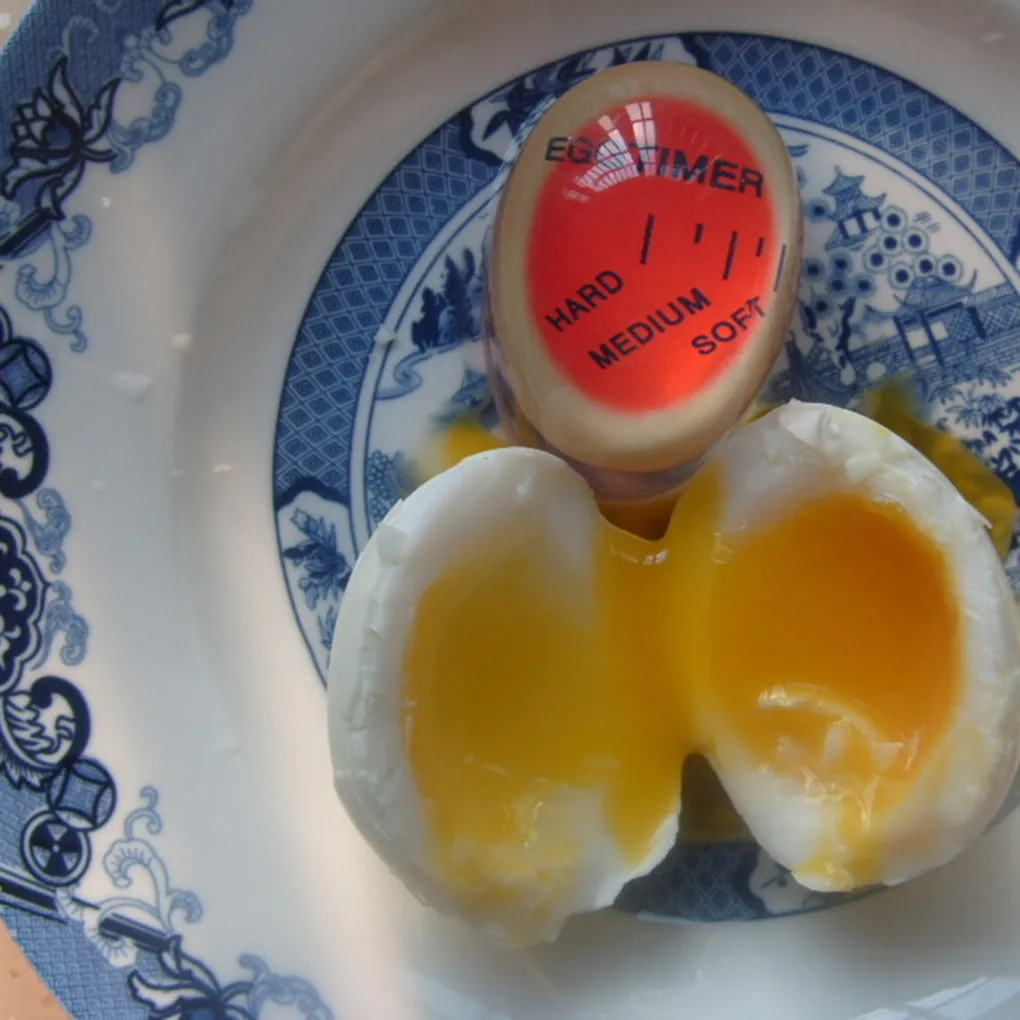 Mudança de resina do temporizador de ovos Material de resina perfeita ovos cozidos por temperatura da cozinha ajudante de ovo Timer vermelho Ferramentas