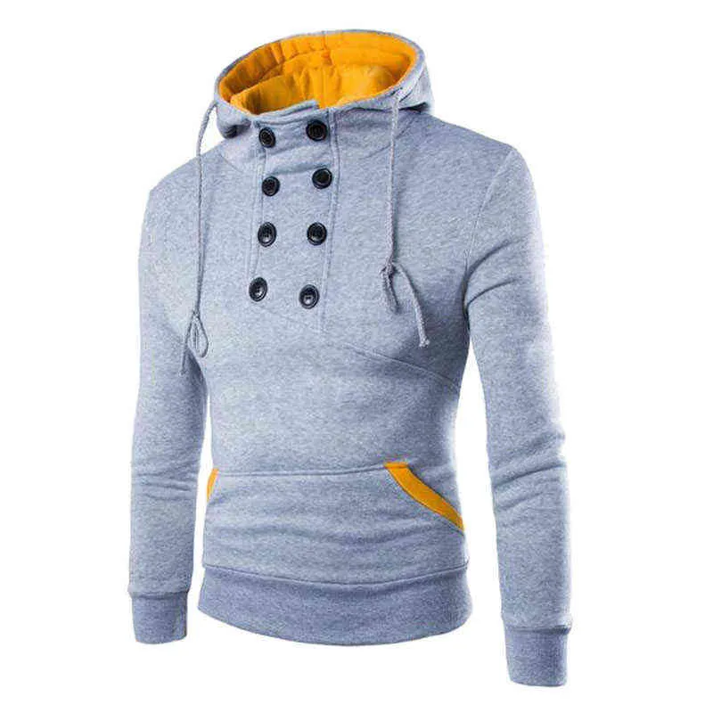 Autumn New Men Sweaters Sweatshirts Zipper Hoodie Men Sweater Solid Color Man Hoody Sweatshirts For Male L220730