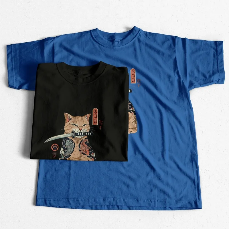 Coolmind Pure Cotton Streetwear Cat imprimerie Men T-shirt décontracté en vrac à manches courtes Men Tshirt O-Neck T-shirt Men Tee Shirts Tops 220516