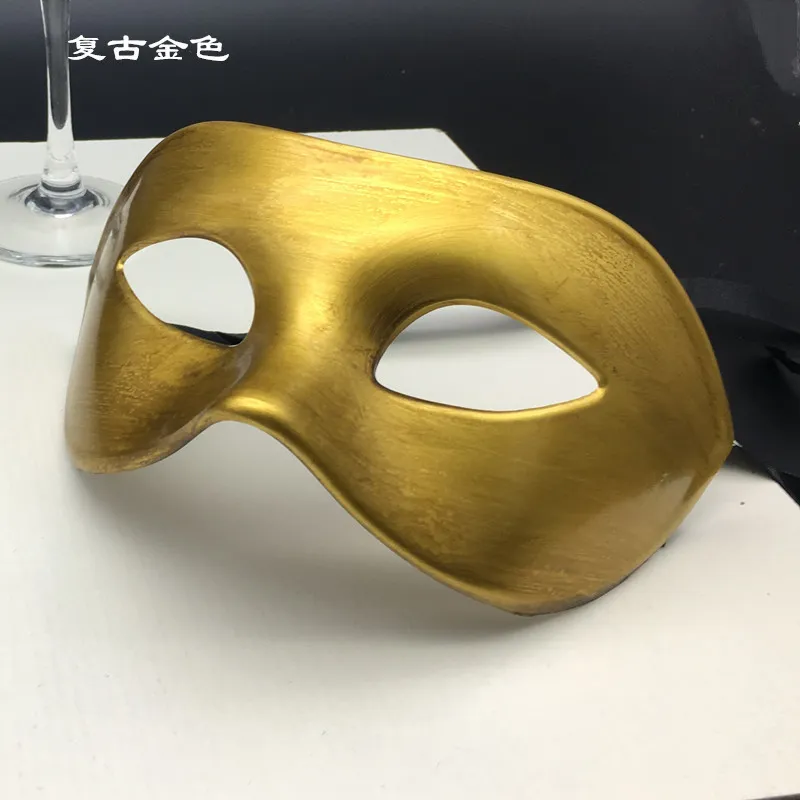 ハロウィーンマスカレードブラックメンズハーフアダルトパーティーホワイトパーソナリティ成熟したハンサムファッションアンティークフェイスマスクマン220629