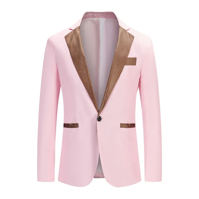 Стильный мужской пиджак, повседневный тонкий фитнес-официальный офисный костюм на одной пуговице, пиджак, пальто, белый пиджак, мужские пиджаки 220801