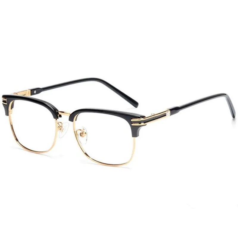 Luxur-Desig Star 69 homens negócios óculos de sobrancelha armação lentes de demonstração para pr importado plano-metal Glasse53-18-145 para miopia R327W