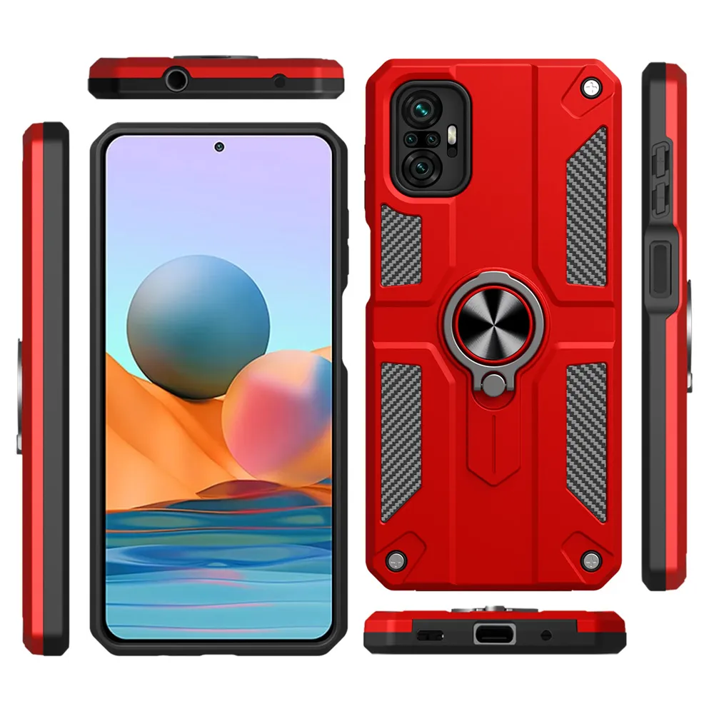 Magnetic Metal Ring Shockproof Stand Cases for Xiaomi Redmi Note 10s 9 10 Pro Redmi 8 8a 9 9a 9c Back Cover Coke Deep