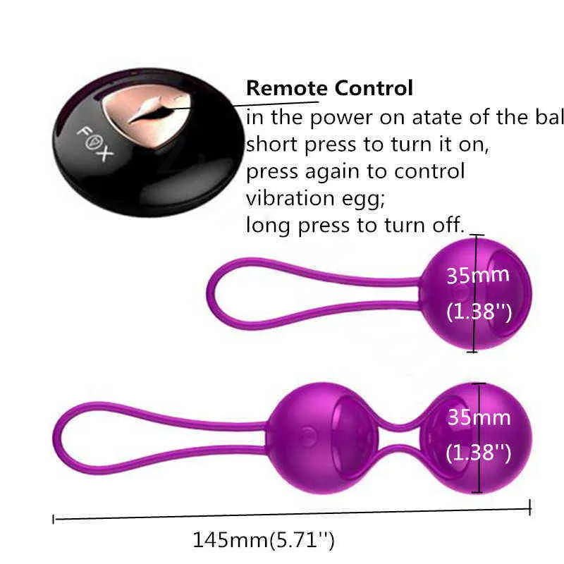 Nxy Eggs Wireless Remote Kegel Geisha Ball Vibrator Kegel Exercise Vaginal Tighten Bolas Vaginal Adult Sex Toys for Women Shop 220421
