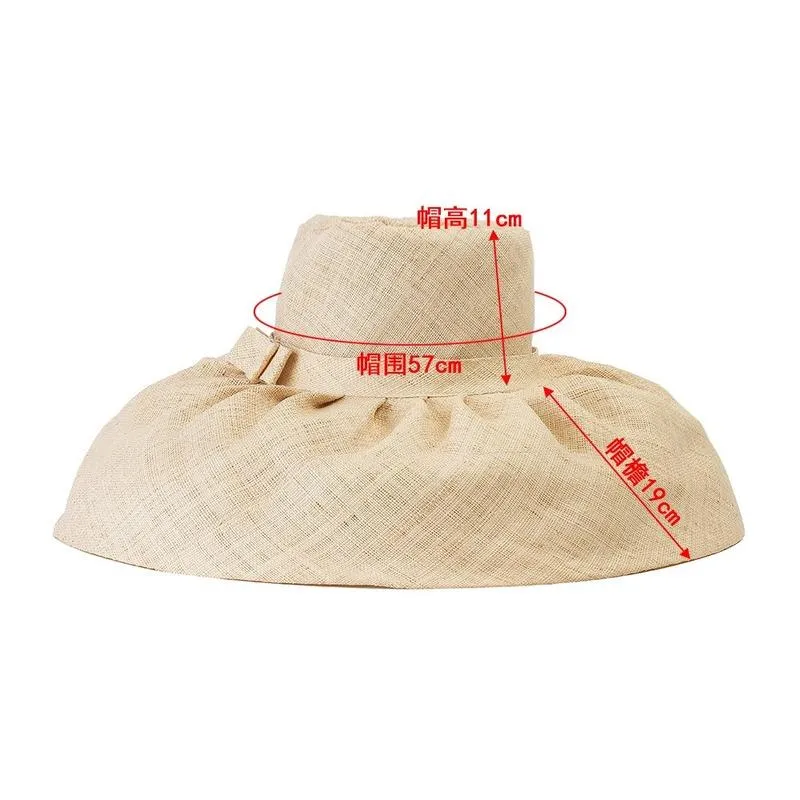 Szerokie brzegowe czapki retro hepburn styl raffia bow Big Top Hat Ladies Catwalk Fashion Party Straw Hatwide236t