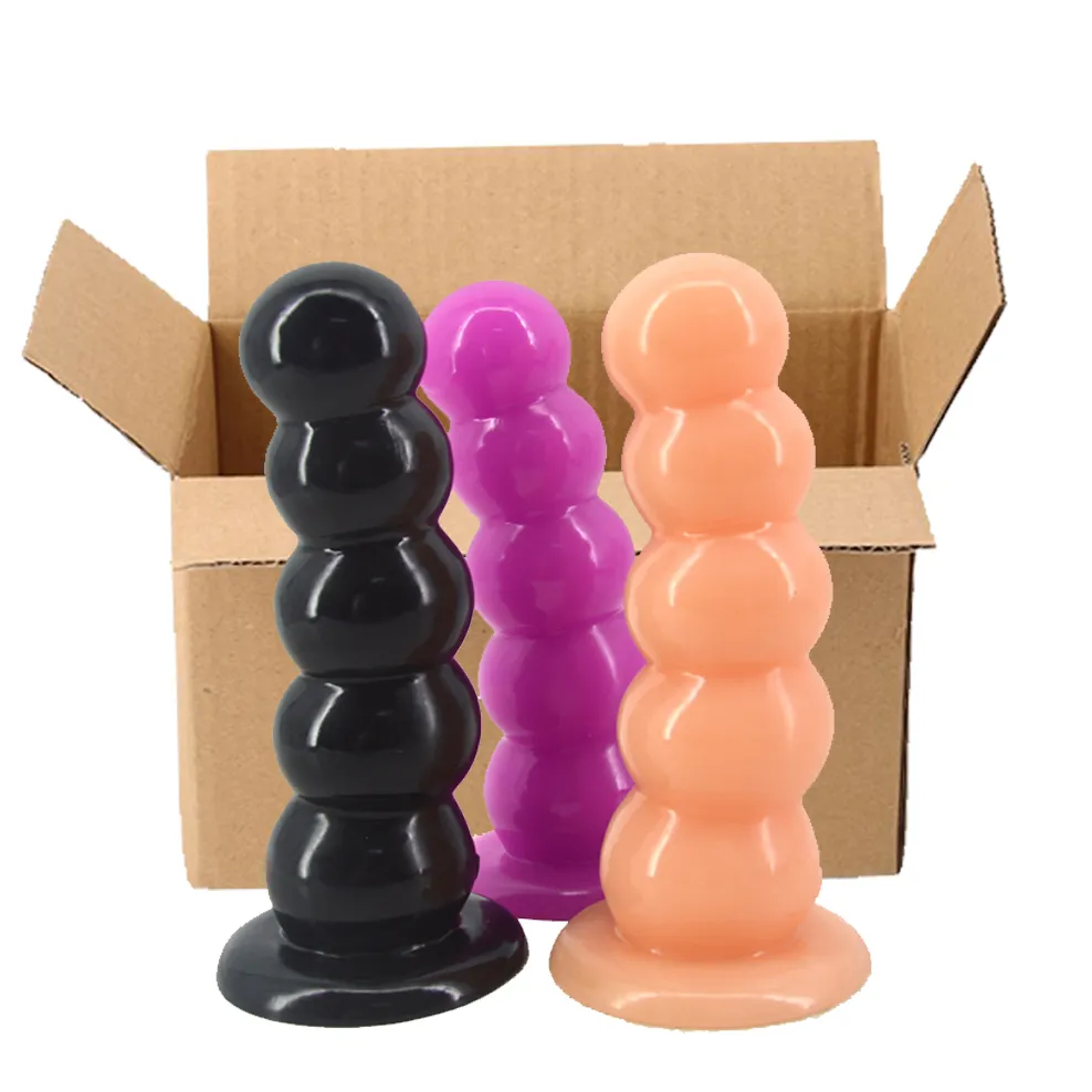 Big Dildo Strong Sug Pärlor Anal Box Packed Butt Plug Ball Sexiga leksaker för kvinnor Män Vuxen Produktbutik